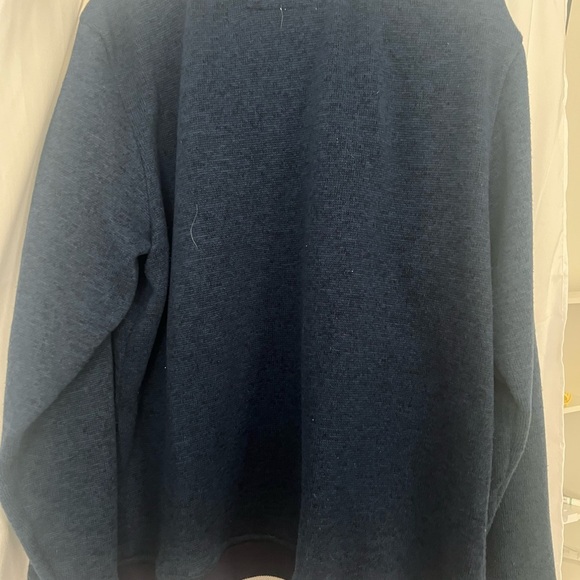 CCM Blue and White Varsity Bomber Jacket - Picture 4 of 6